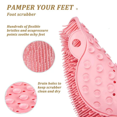 Body Wash Brush Shower Foot & Back Scrubber Mat